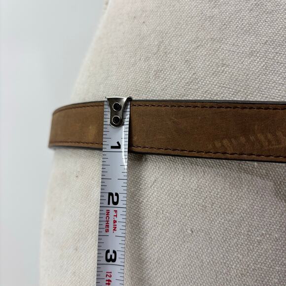 3-D Belt Co Womens Large Western Skinny Brown Leather Belt 3D main image 10